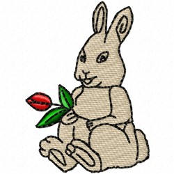 Rabbits Embroidery Design 2